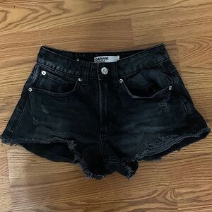 Garage Dark Denim Distressed Shorts
